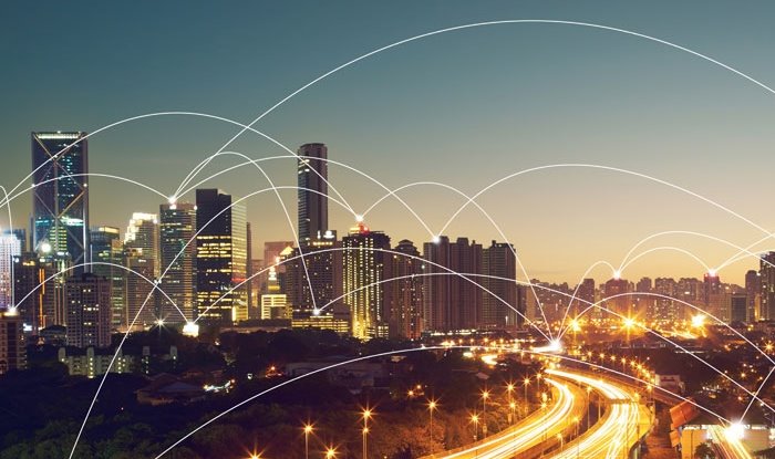 images of buildings, cities, everything connected