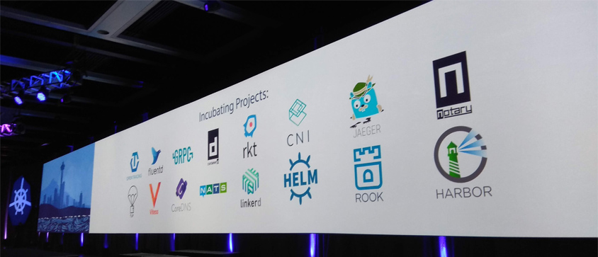 Incubating Projects : fluentd, gRPC, rkt, CNI, Jaeger, notary, NATS, linkerd, HELM, ROOK, HARBOR