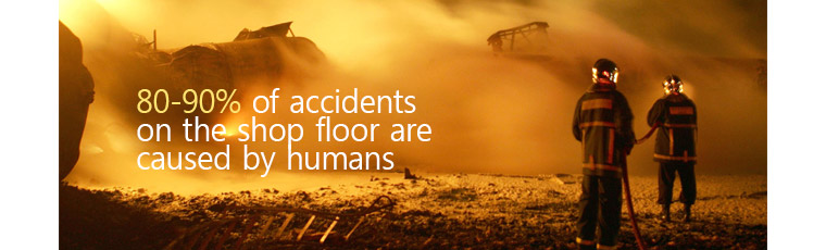 80-90 &percnt; of accidents on the shop floor are caused by humans