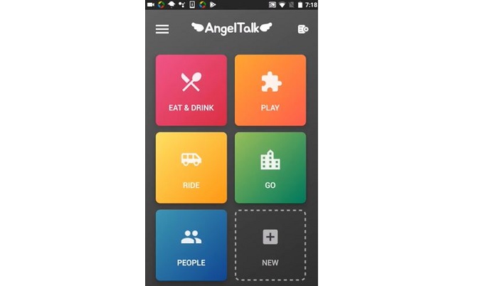 AngelTalk Screen - EAT & DRINK, PLAY, RIDE, GO, PEOPLE