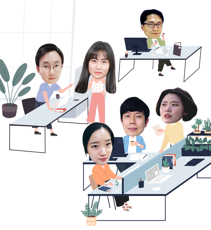 Brightics Studio로 시작하는 금융 빅데이터 분석 도서를 집필한  삼성SDS 이장휘 Senior Engineer, 문소연 Engineer, 조남용 Principal Consultant와  김세미 Senior Engineer, 박훈 Principal Engineer, 여신영 Engineer