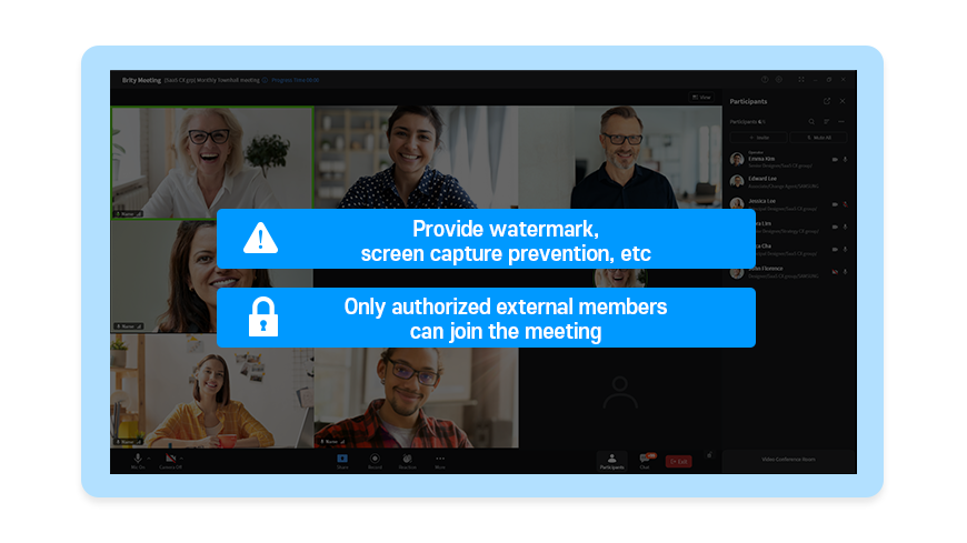 Security options to prevent corporate information leakage
