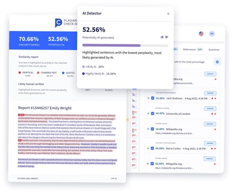 TraceGPT의 AI Detector 작동 화면 (출처: TraceGPT)