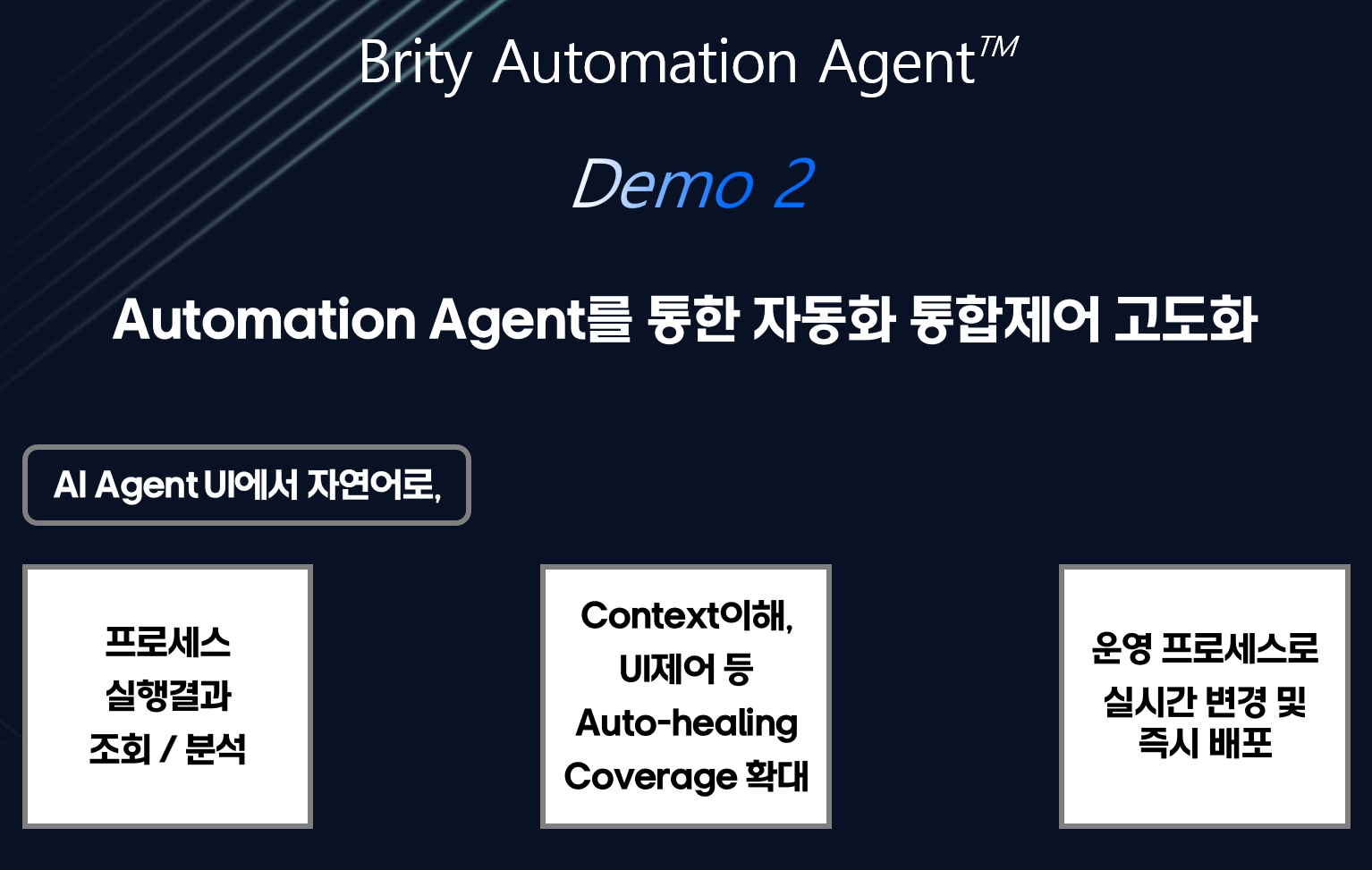 [그림 6] Brity Automation Agent - 자동화 통합 제어 고도화