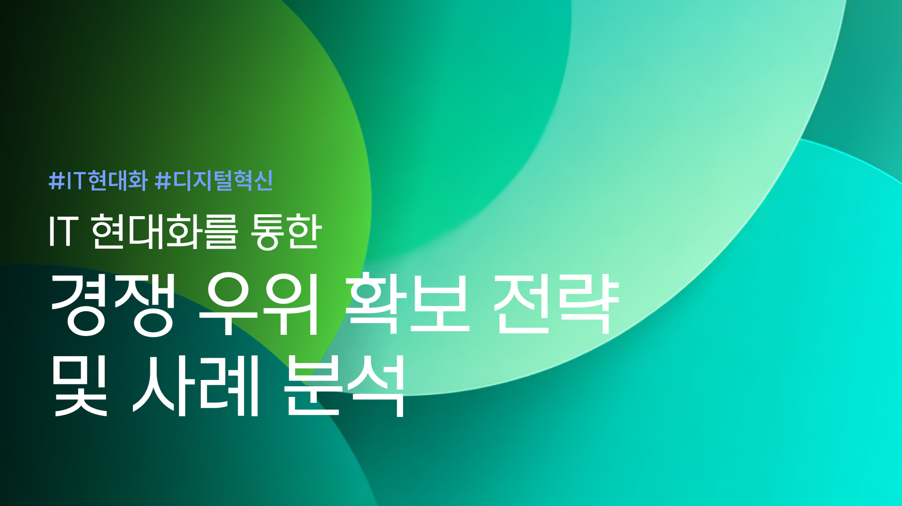 IT 현대화를 통한 경쟁 우위 확보 전략 및 사례 분석 썸네일 이미지