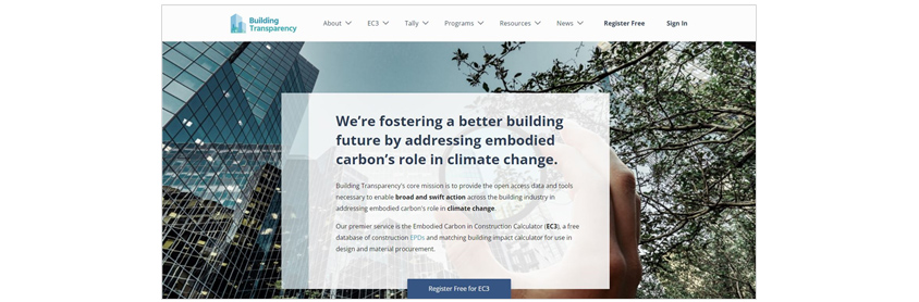 The Embodied Carbon in Construction Calculator (EC3) 