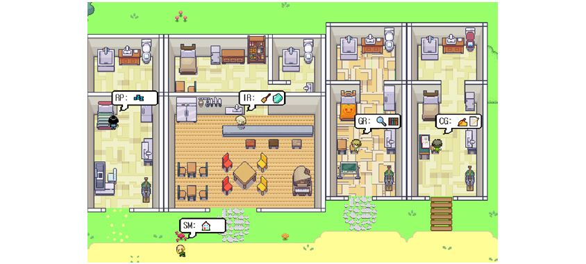 Generative Agents Game 시연 화면 이미지