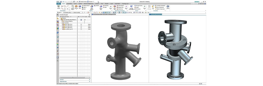 Siemens NX 생성형 디자인 화면