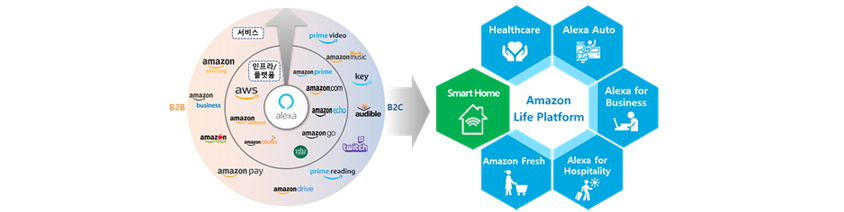 Amazon Life Platform - Healthcare, Alexa Auto, Alexa for Business, Alexa for Hospitality, Amazon Fresh, Smart Home