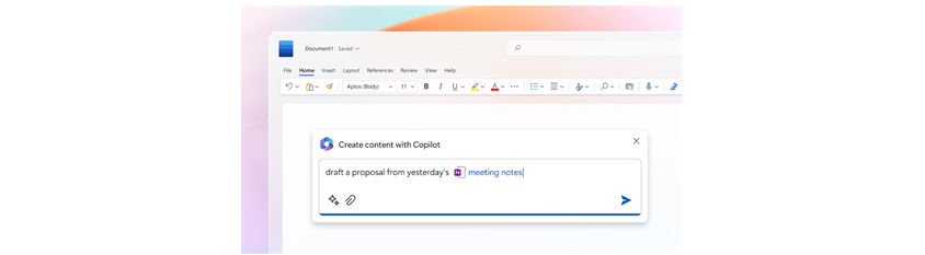 Microsoft 365 Copilot이 적용된 Word