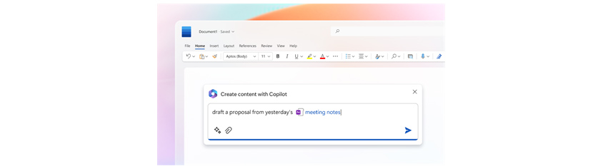 Microsoft 365 Copilot이 적용된 Word