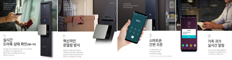 Wi-Fi 일체형 IoT 스마트 도어록: SHP-DR900(한국), SHP-DR708(중국)