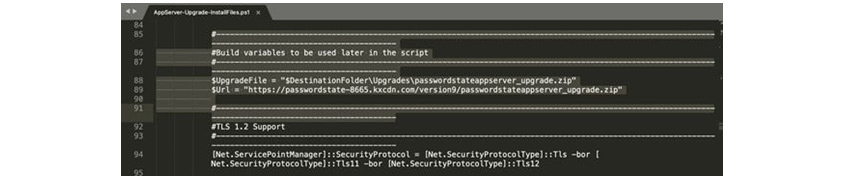 악성 CDN 서버 링크가 포함된 파워셸 설치 스크립트