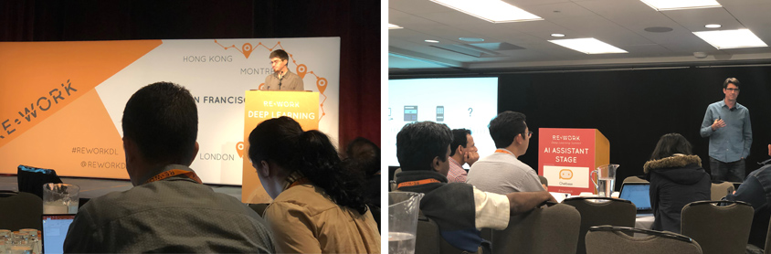 'Deep Learning Summit 2019'의 Deep Learning Stage 와 AI Assistant Stage 세션사진