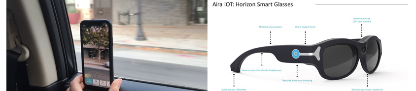 Aira가 현재 앱 형태의 솔루션을 Mobile GPU의 발전과 Battery의 효율화에 힘입어 궁극적으로는 Smart glass 형태의 device로 개발단계