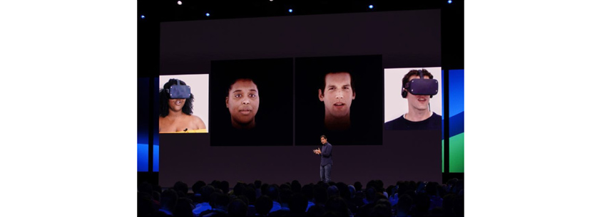 페이스북 VR Research: Photorealistic Face Tracked Avatars 발표 장면