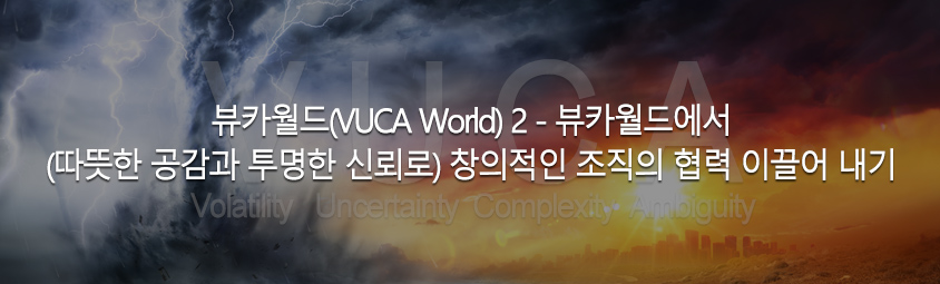 뷰카월드(VUCA World) 2 - 뷰카월드에서 (따뜻한 공감과 투명한 신뢰로) 창의적인 조직의 협력 이끌어 내기