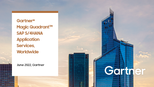 Gartner® Magic Quadrant™:SAP S/4HANA Application Services, Worldwide, June 2022