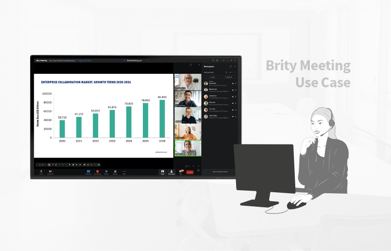 미팅의 문서 공유를 통해 법인 담당자 실시간 온라인 교육
