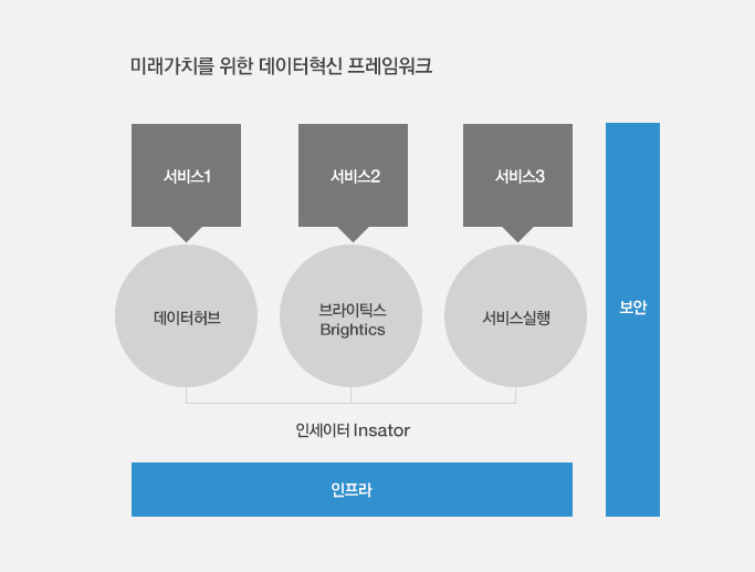 미래가치를 위한 테이터혁신 프레임워크 이미지