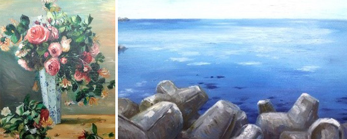 오귀스트 르누아르’ 작품 모작, 속초 바다 그림