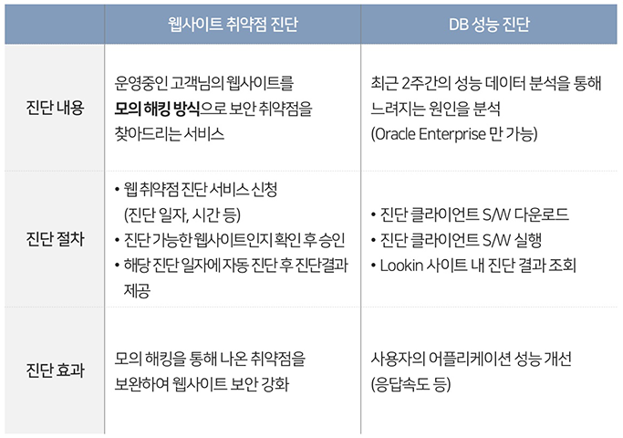 웹사이트 취약점 진단,DB성능 진단 효과
