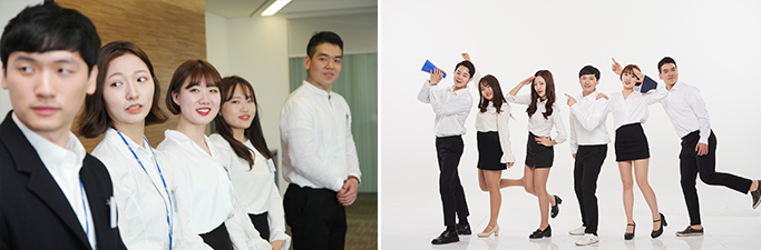 발대식 현장(좌)과 프로필 촬영 사진(우)