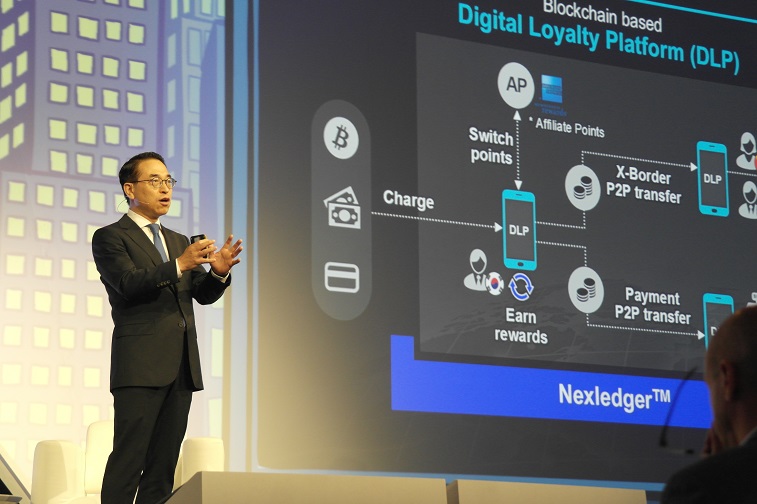 Hong, Won Pyo delivered a keynote, “Blockchain’s commercialization, going beyond digital finance” at the Money 20/20 Europe
