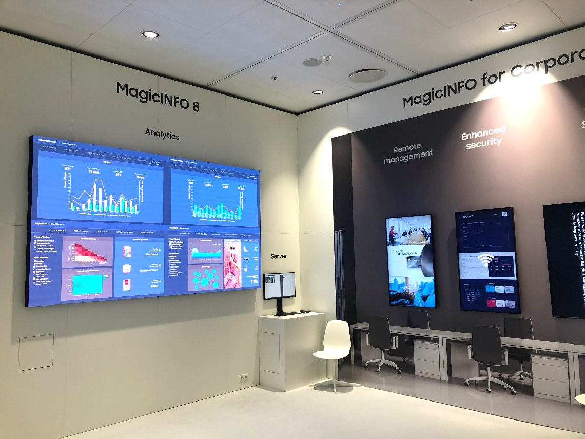 MagicINFO booth at ISE 2020