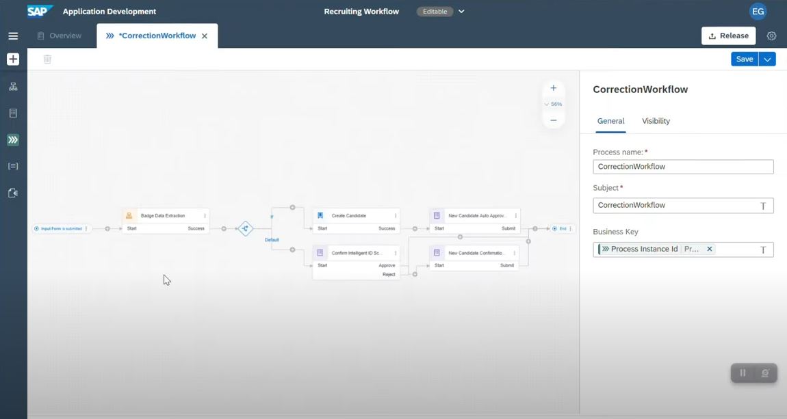 Digitalize HR Experiences with Low-Code No-Code 
(Source: SAP Build Apps https://youtu.be/vBQkhHsh0sQ)
LC and NC enabling app development only by connecting the page and business logic (see video) 
